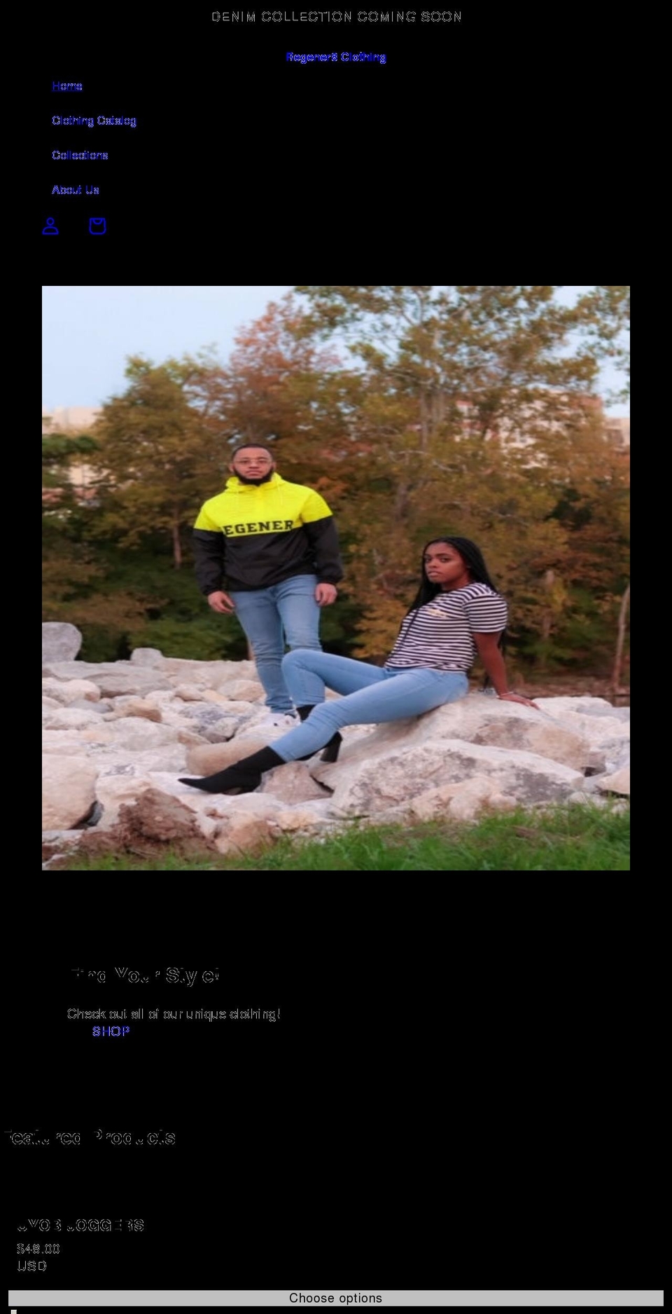 regener8clothing.com shopify website screenshot