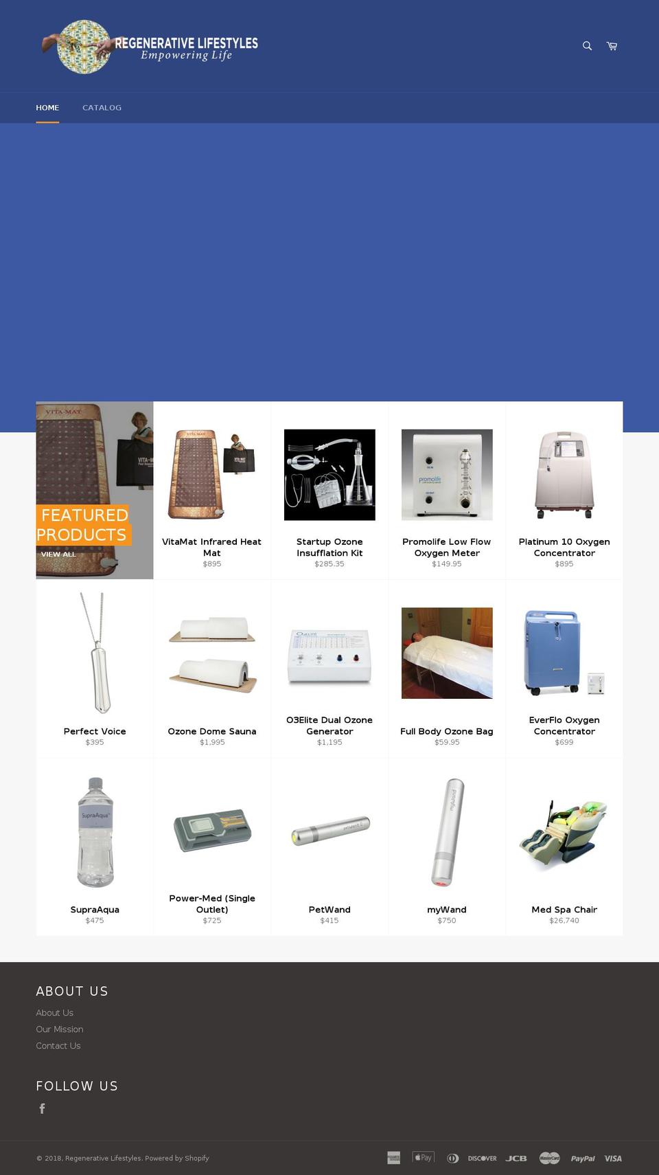 regenerativelifestyles.com — Shopify storefront screenshot