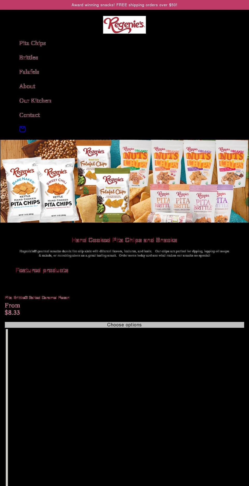 regenies.com shopify website screenshot