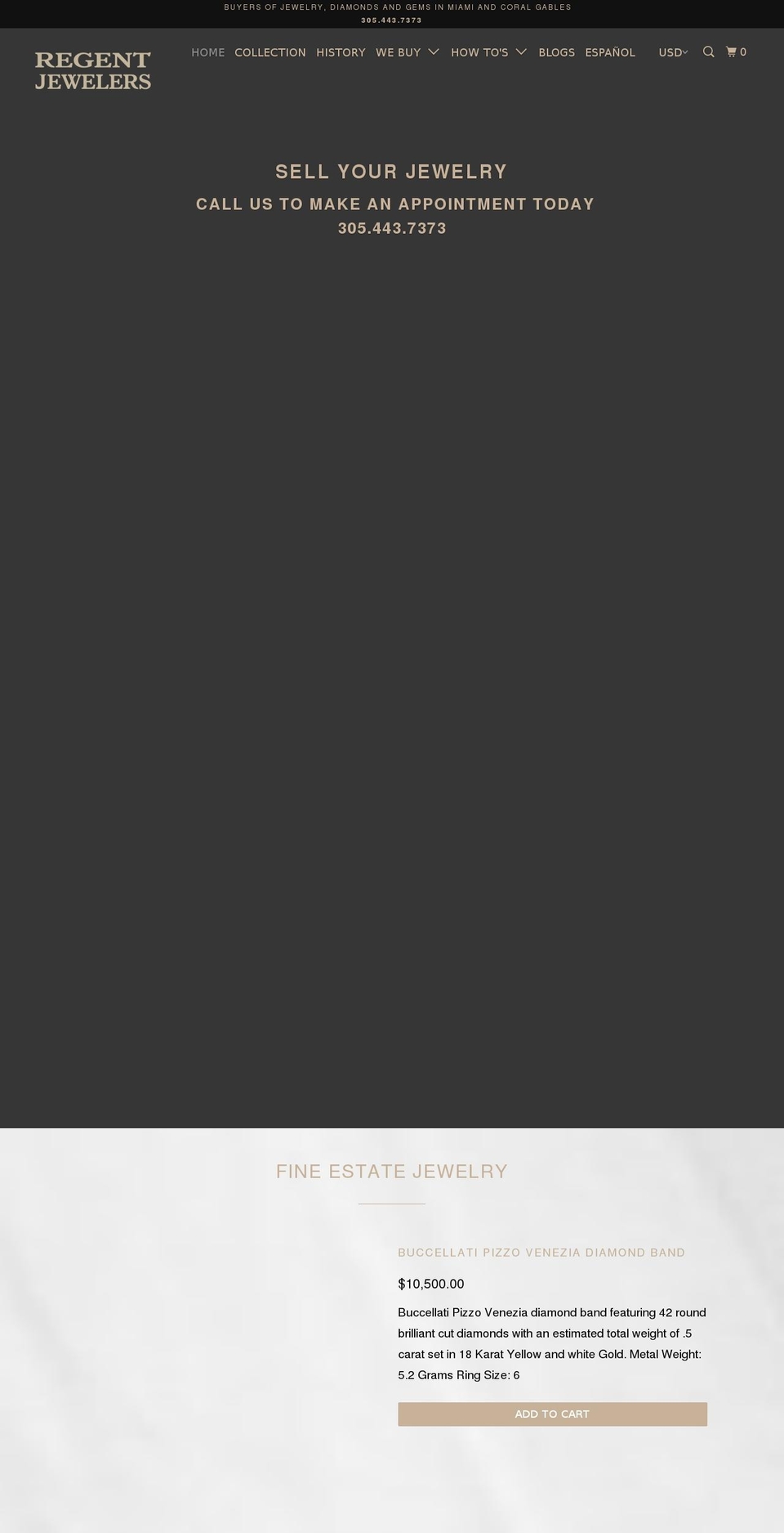regentjewelers.net shopify website screenshot