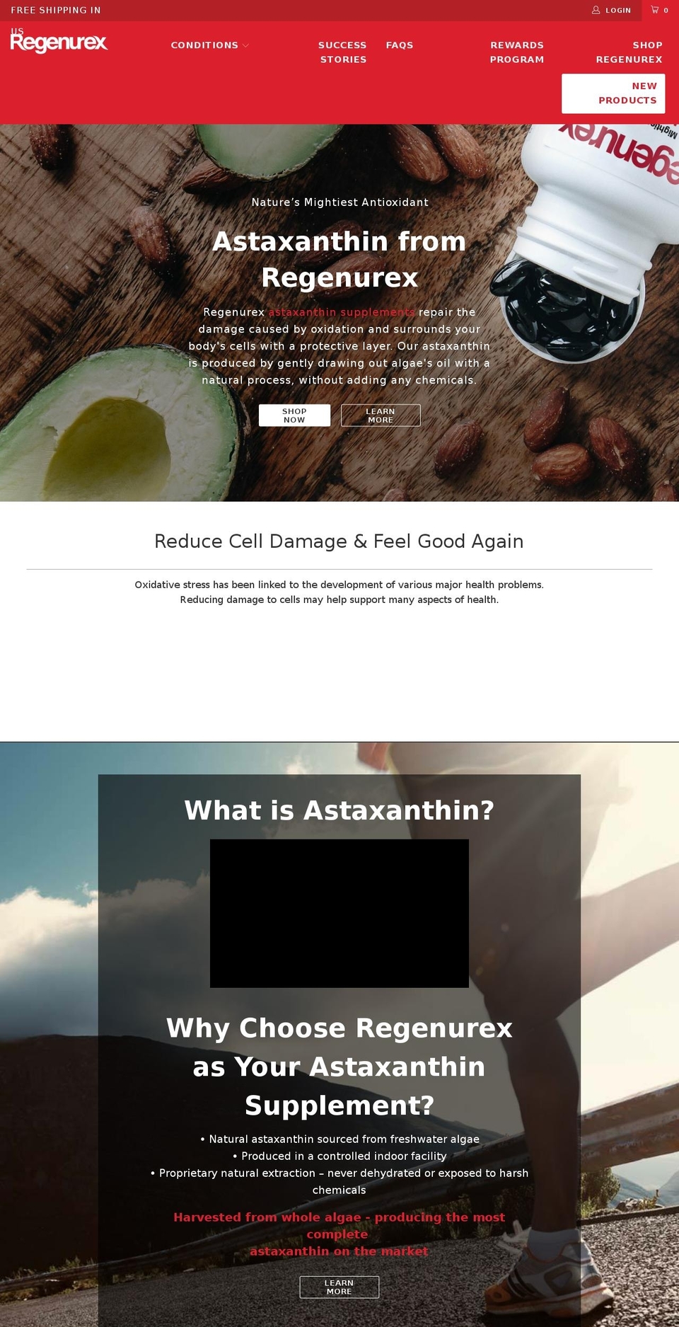 regenurex.com — Shopify storefront screenshot