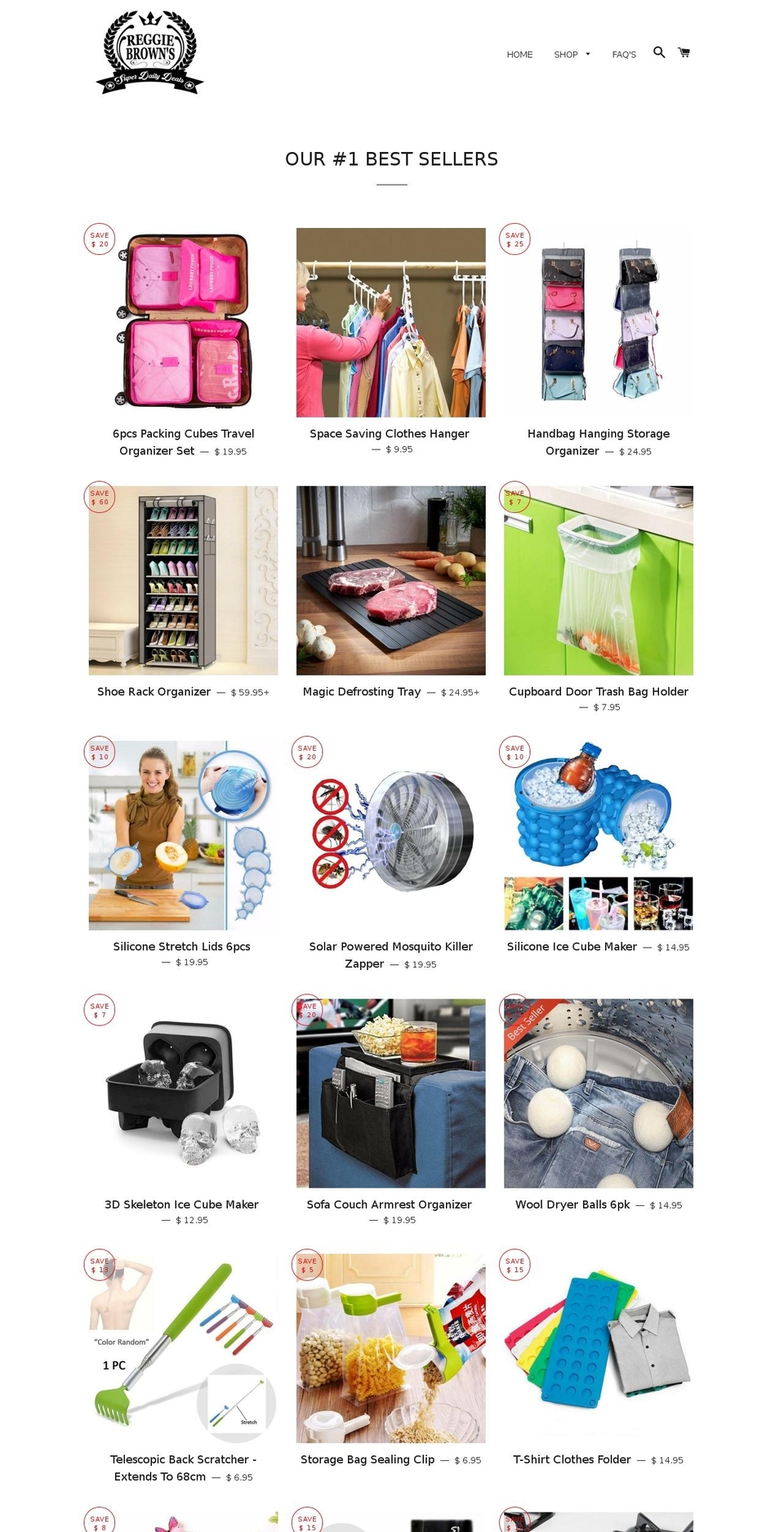 reggiebrowns.com — Shopify storefront screenshot