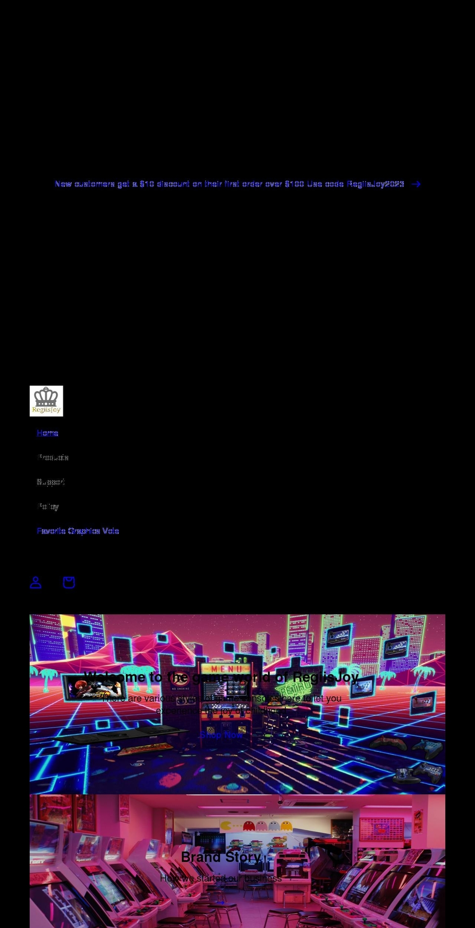 regiisjoy.com shopify website screenshot