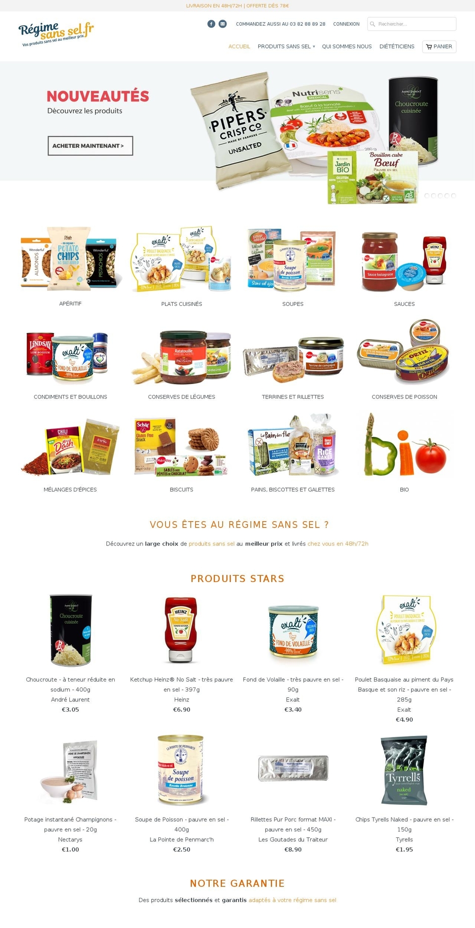 Expanse Shopify theme site example regimesanssel.fr