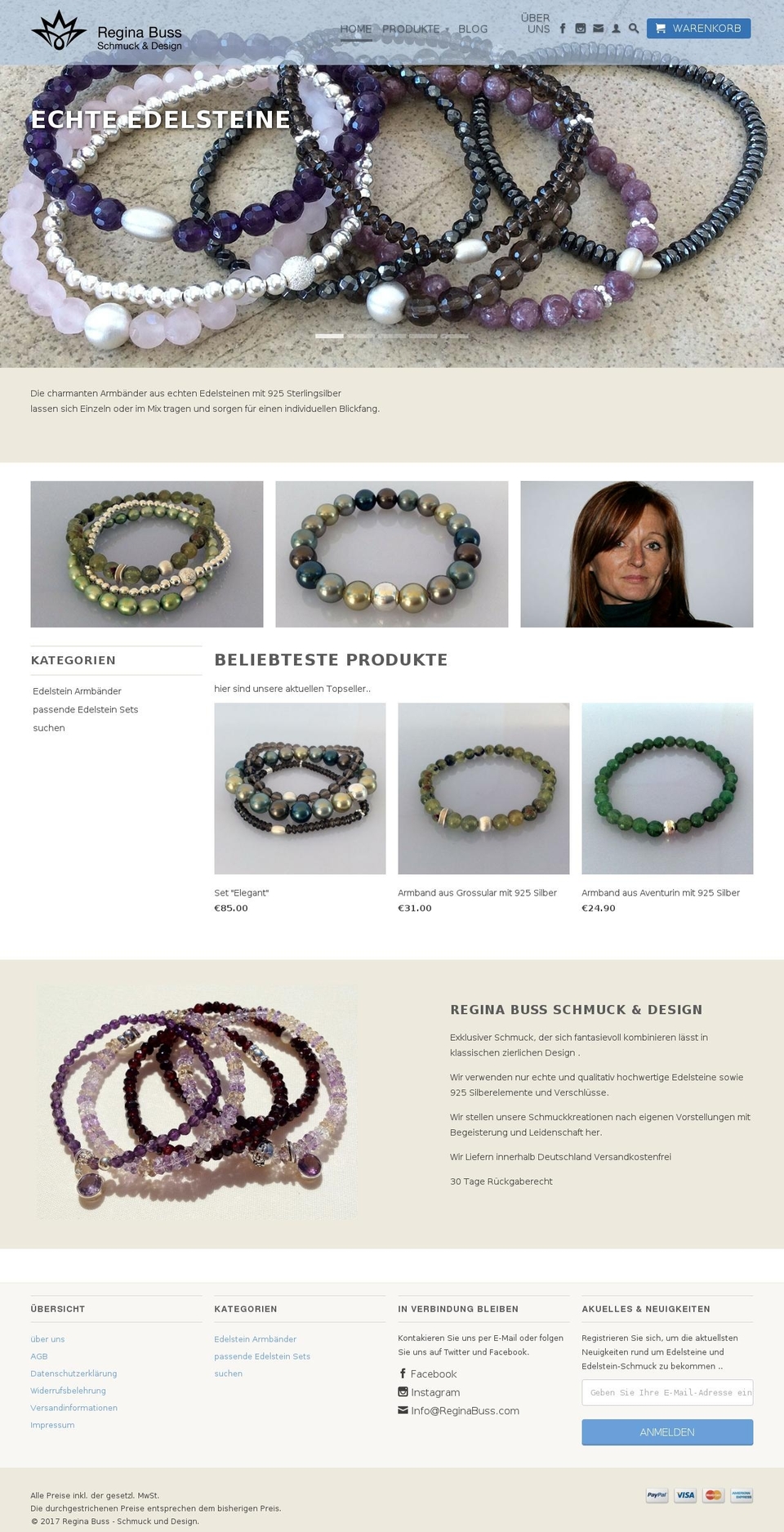 reginabuss.com shopify website screenshot