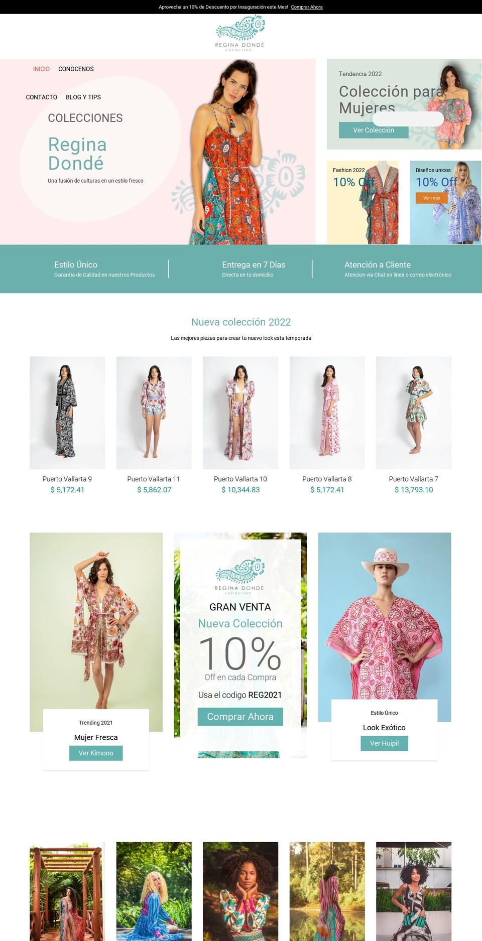 Lukme Shopify theme site example reginadonde.store