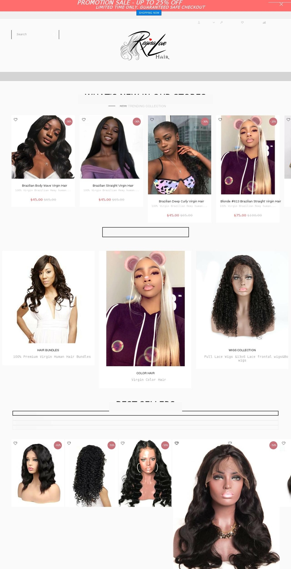 fastest-fashion-ellyana-v1-2-1 Shopify theme site example reginalovehair.com