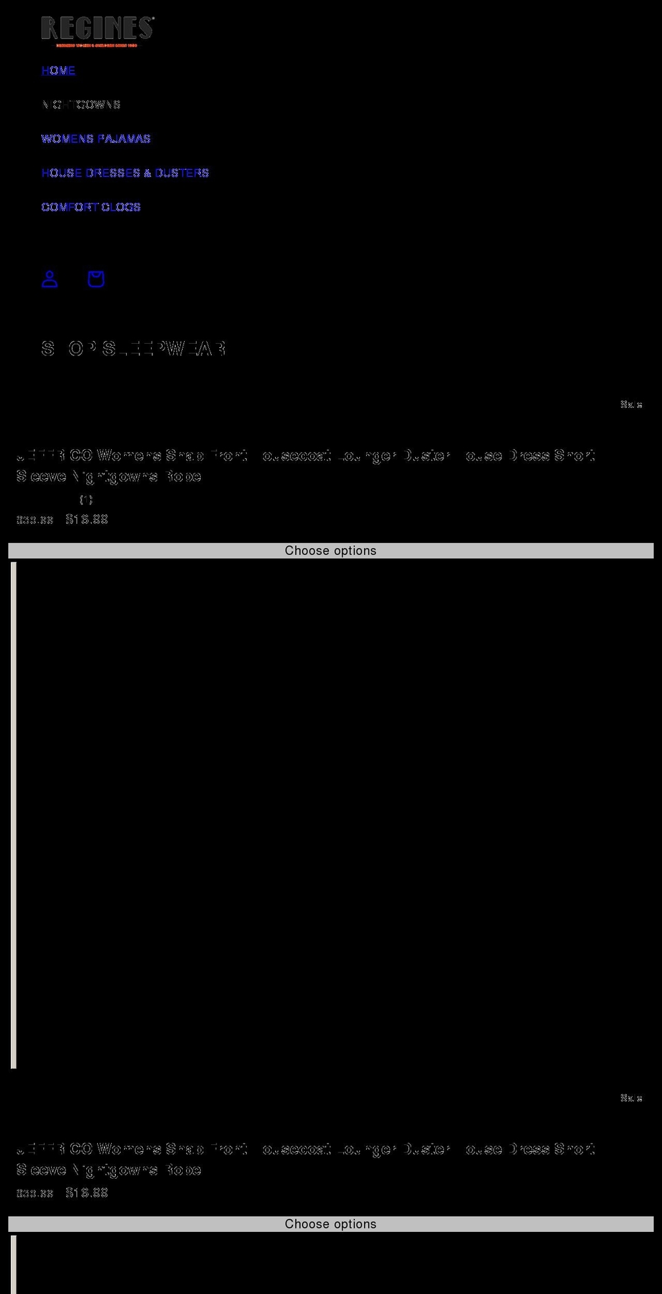 reginestores.com shopify website screenshot