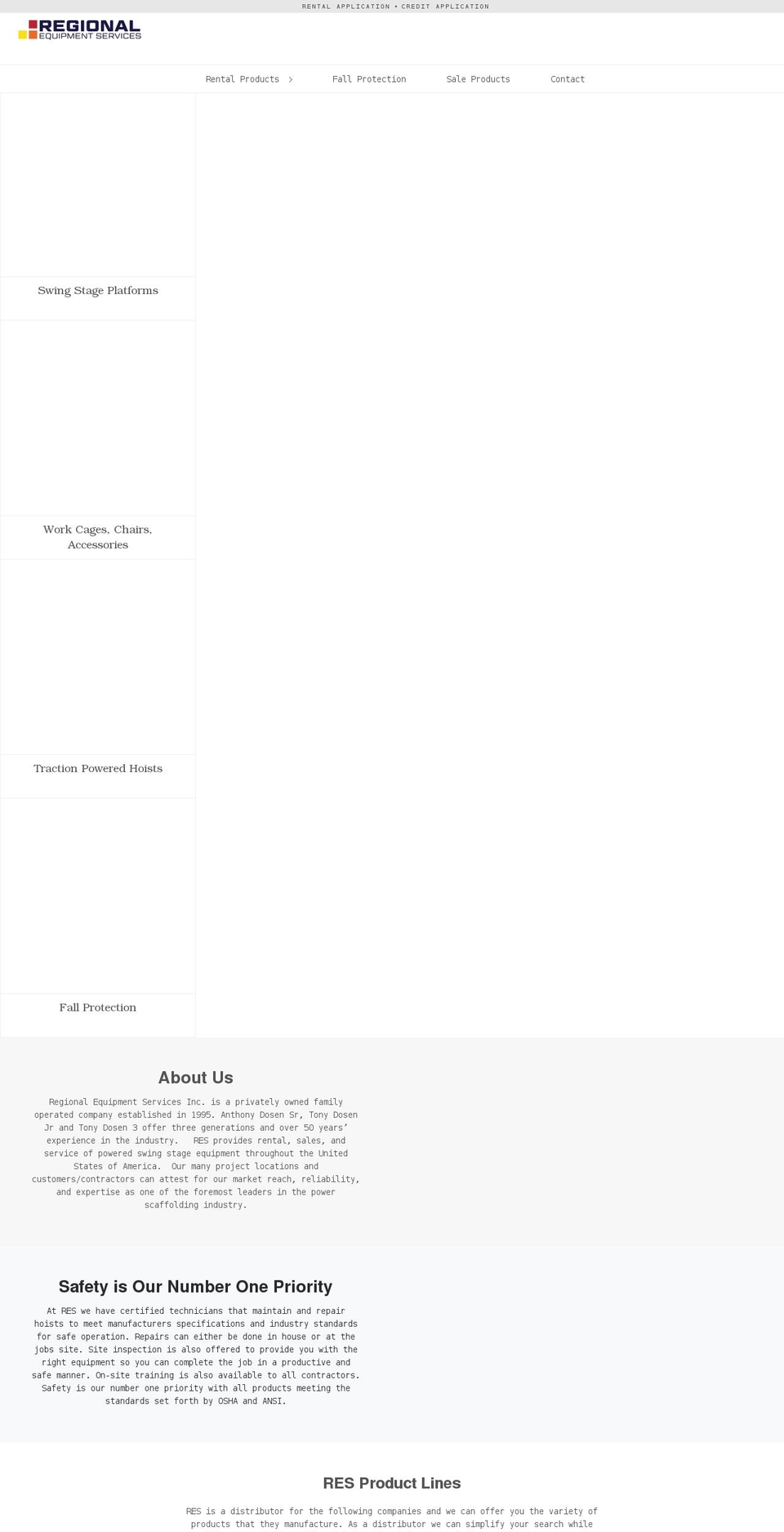 regionalequipment.com shopify website screenshot
