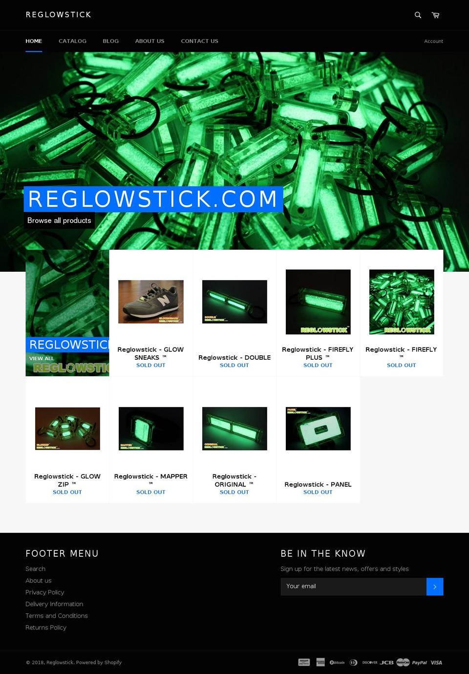 reglowsticks.com — Shopify storefront screenshot