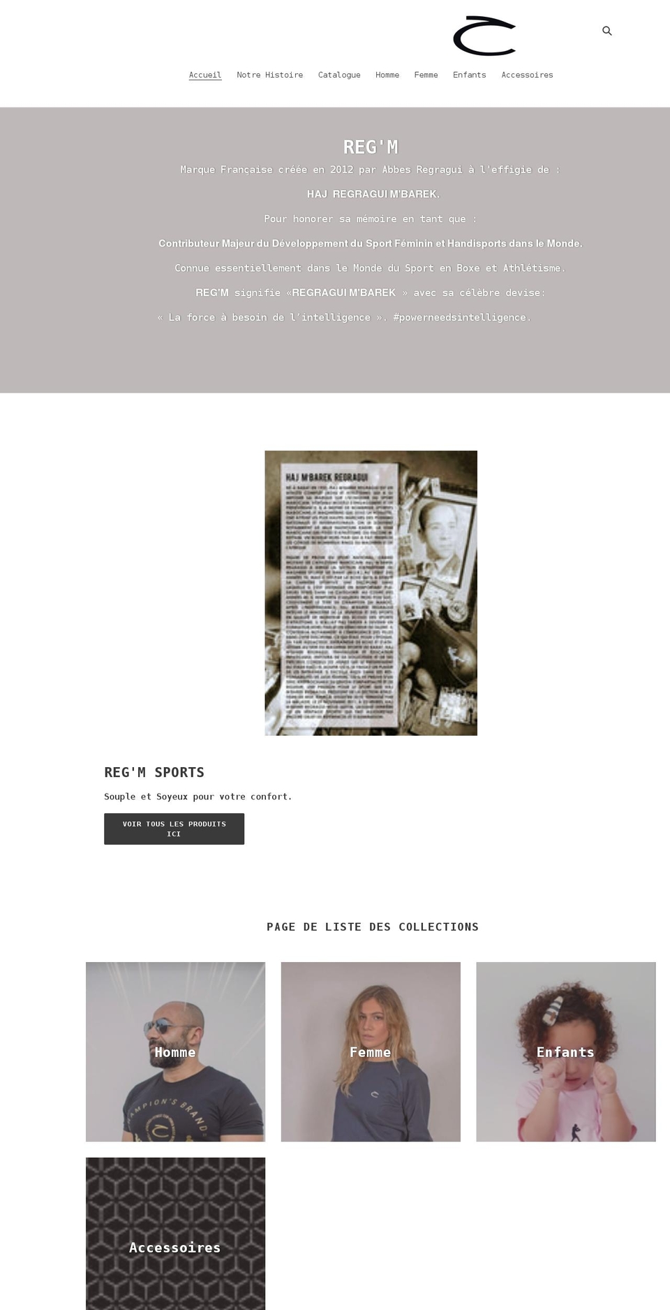 regmsport.com shopify website screenshot