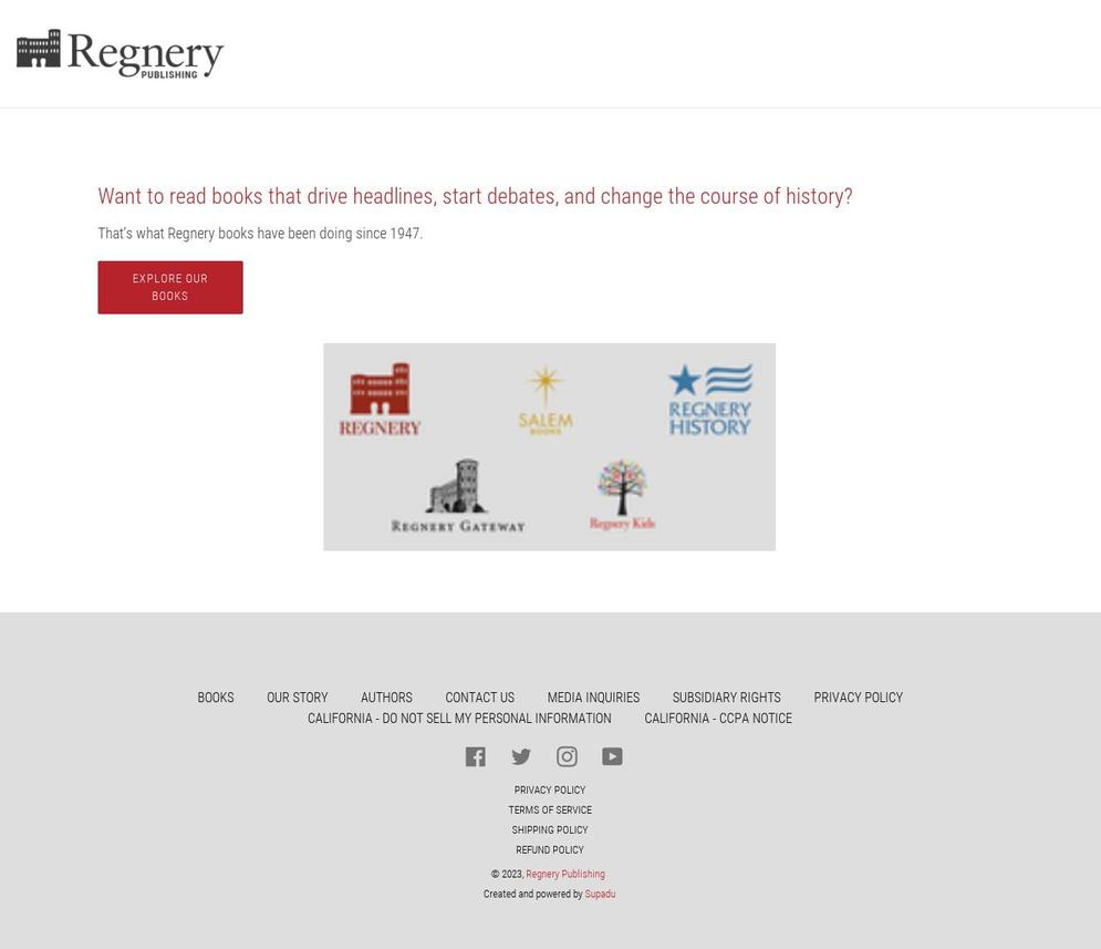 regnery.myshopify.com shopify website screenshot