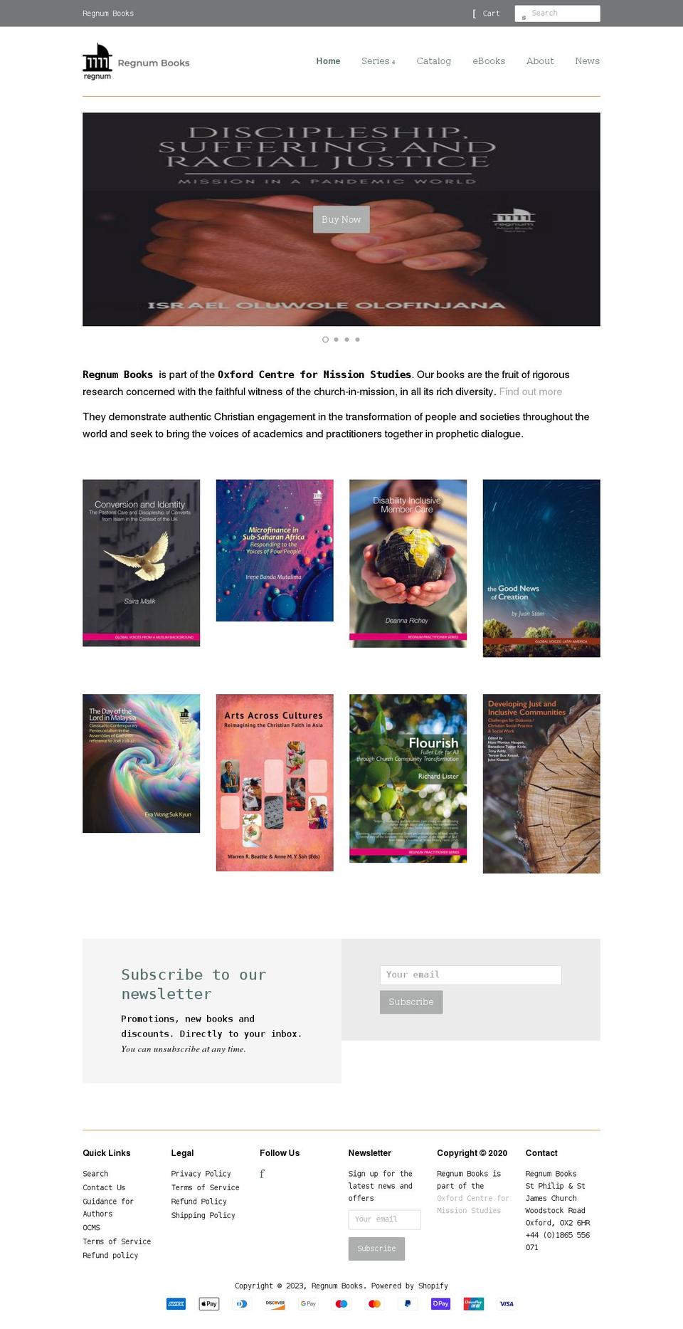 regnumbooks.net shopify website screenshot