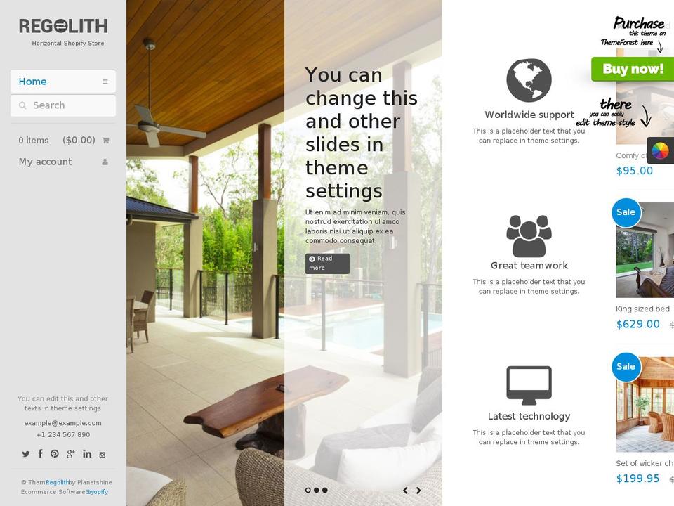 regolith.myshopify.com shopify website screenshot