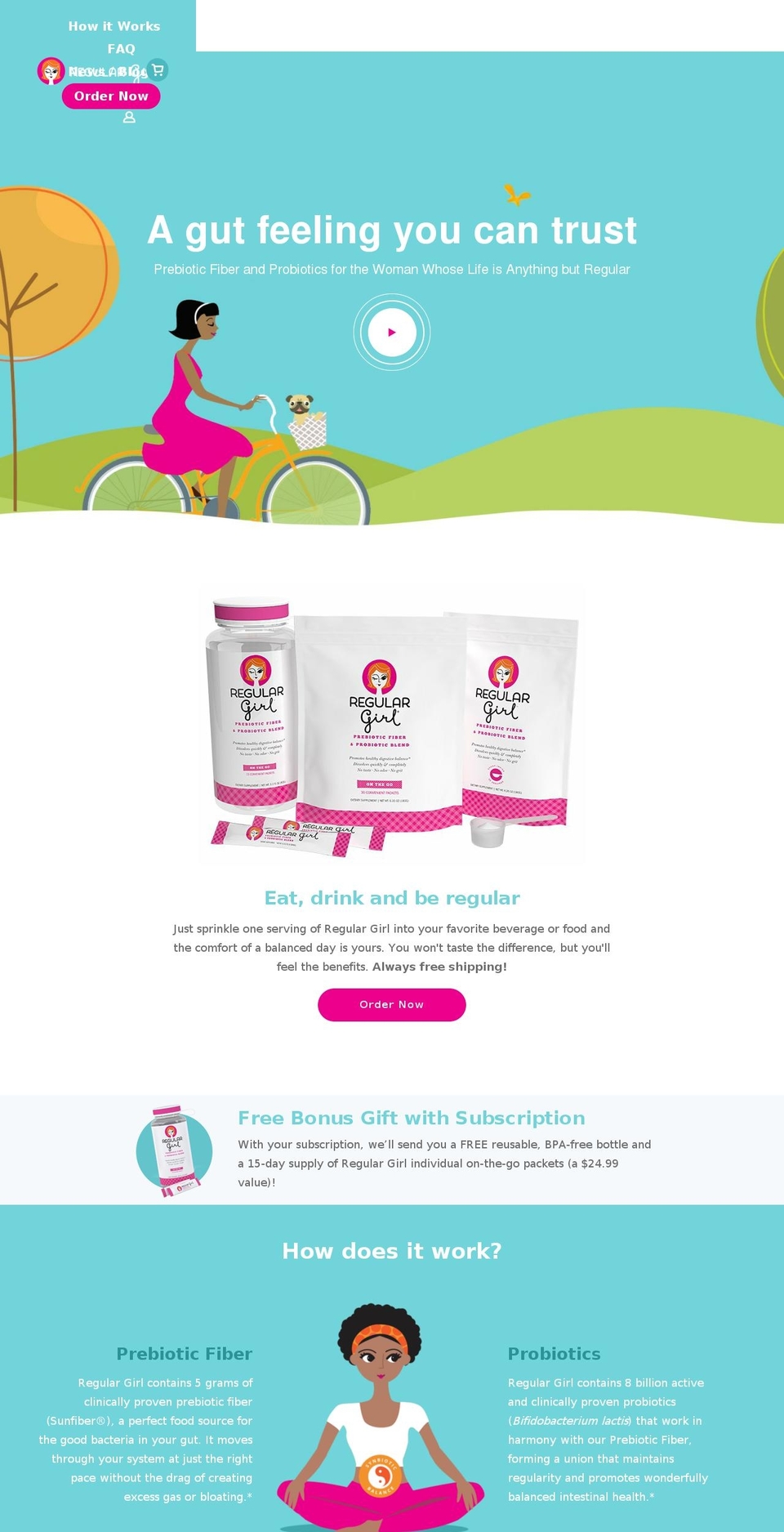 regulargirl.com shopify website screenshot