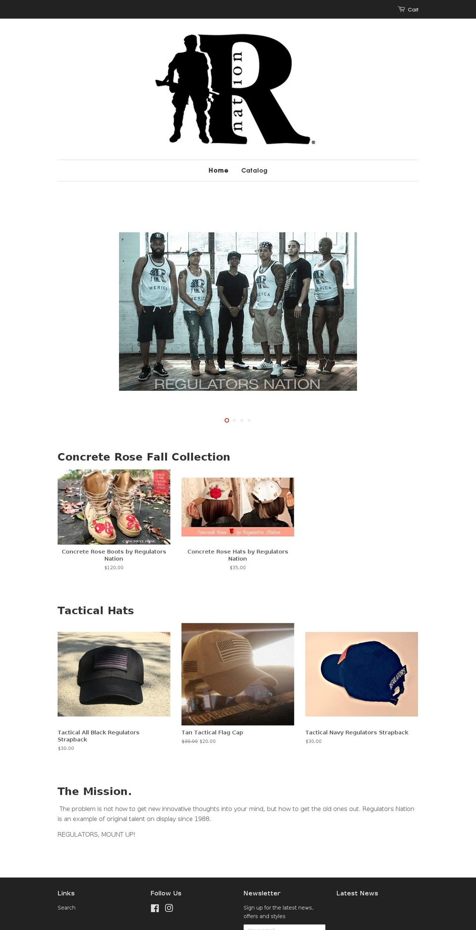 regulatorsnation.com — Shopify storefront screenshot