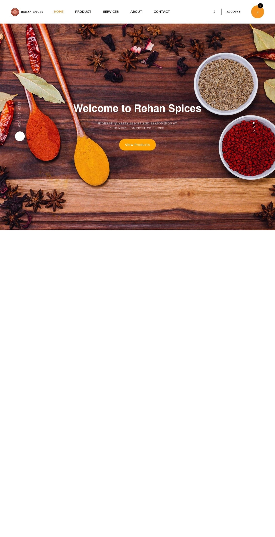 rehanspices.com shopify website screenshot