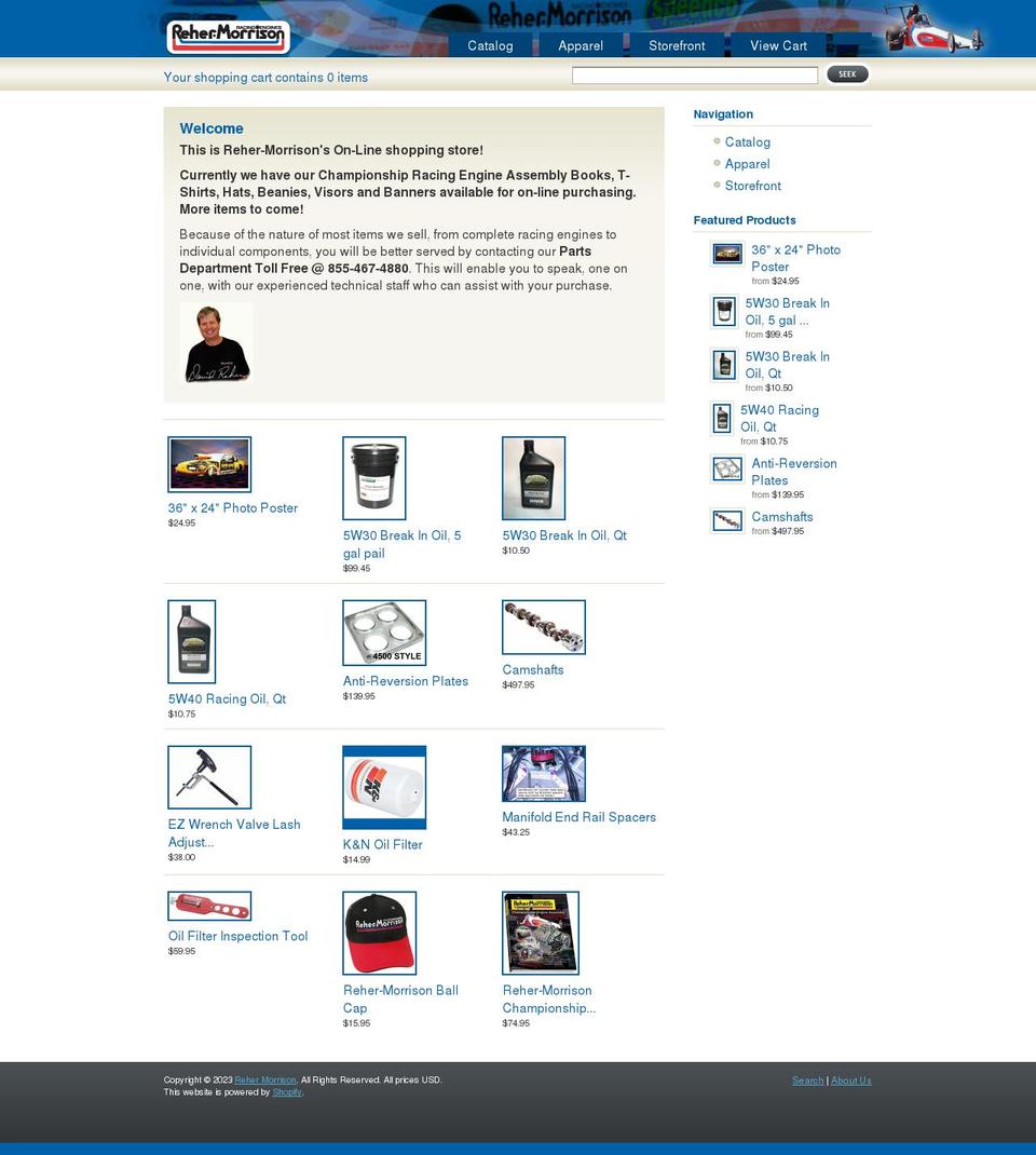 rehermorrison.myshopify.com shopify website screenshot