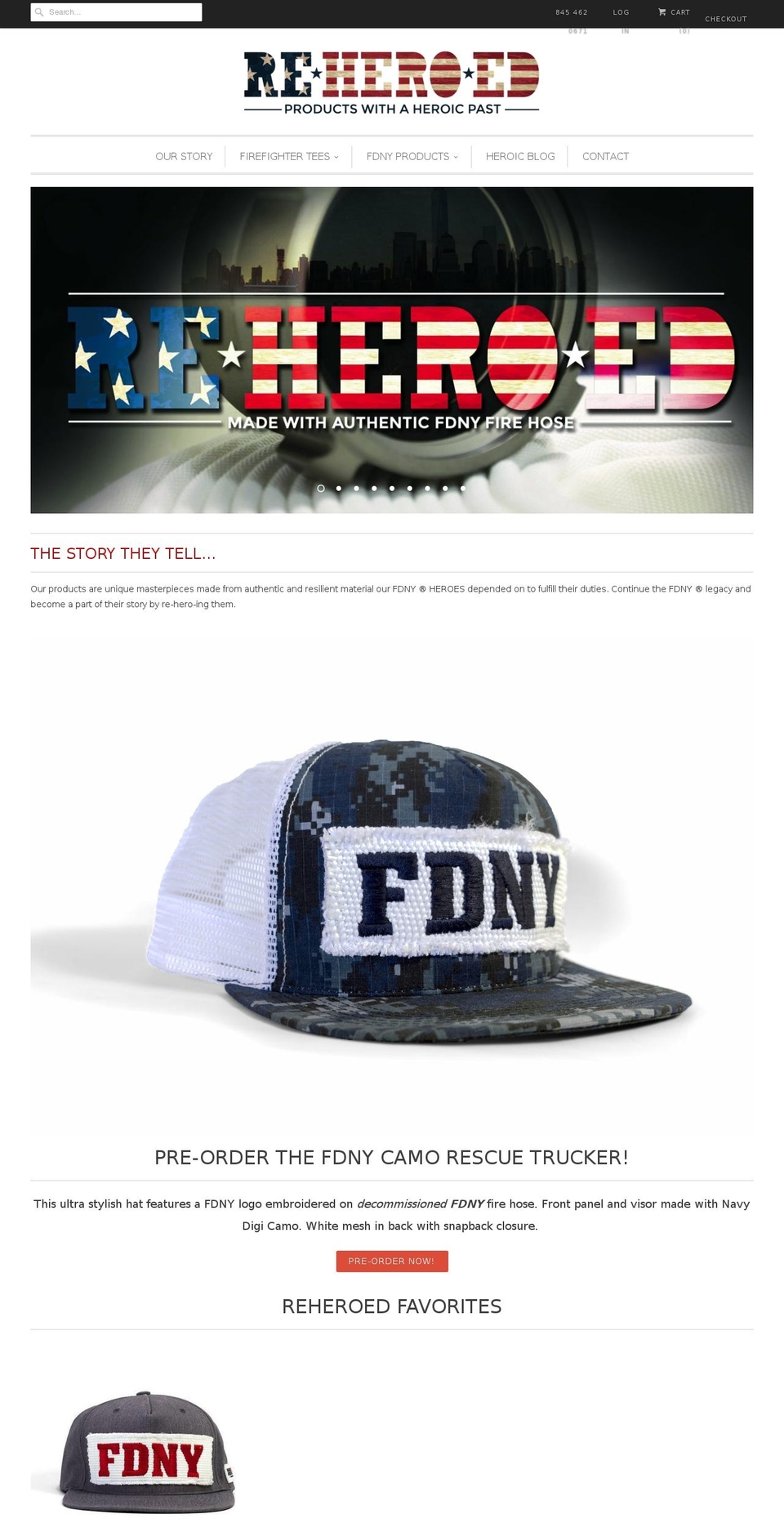 reheroed.com — Shopify storefront screenshot