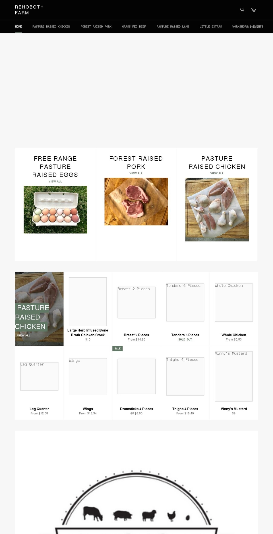 rehoboth-farm.myshopify.com shopify website screenshot