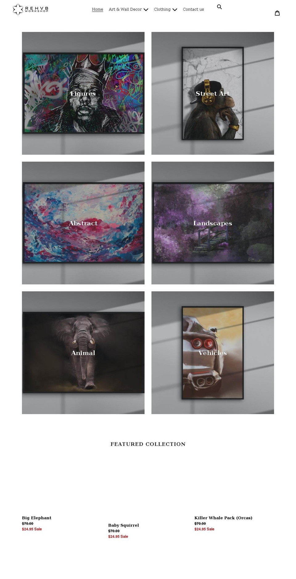 rehvb-workshop.com shopify website screenshot