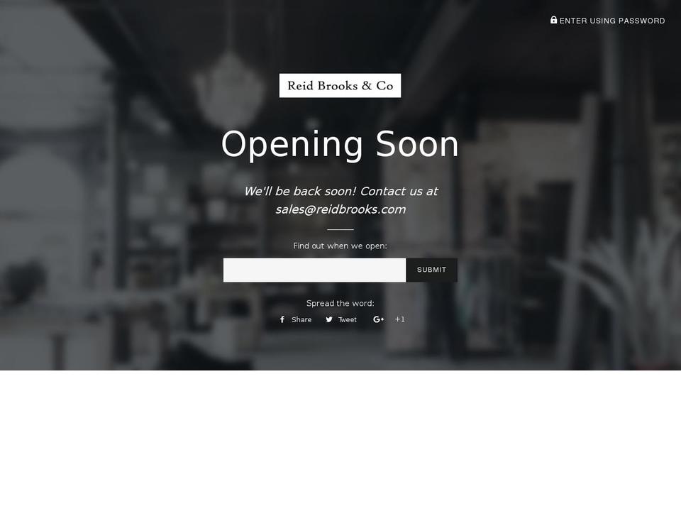 reidbrooks.com shopify website screenshot