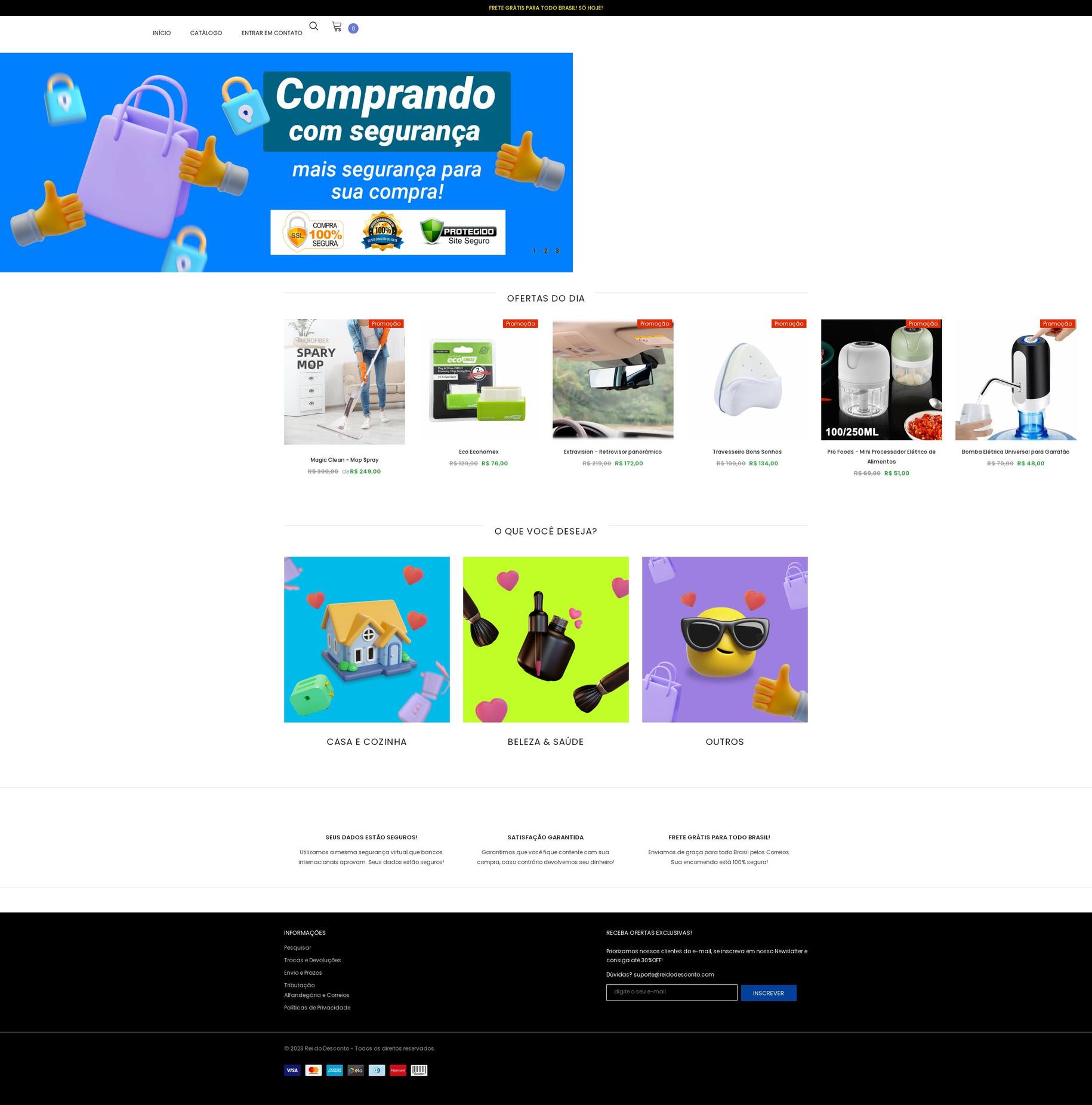 reidodesconto.com shopify website screenshot