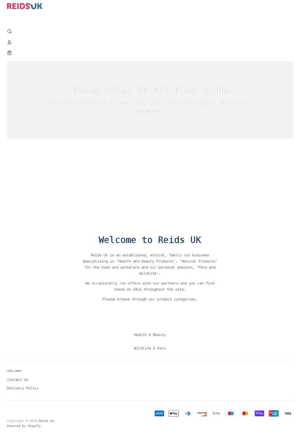 reidsuk.co.uk shopify website screenshot