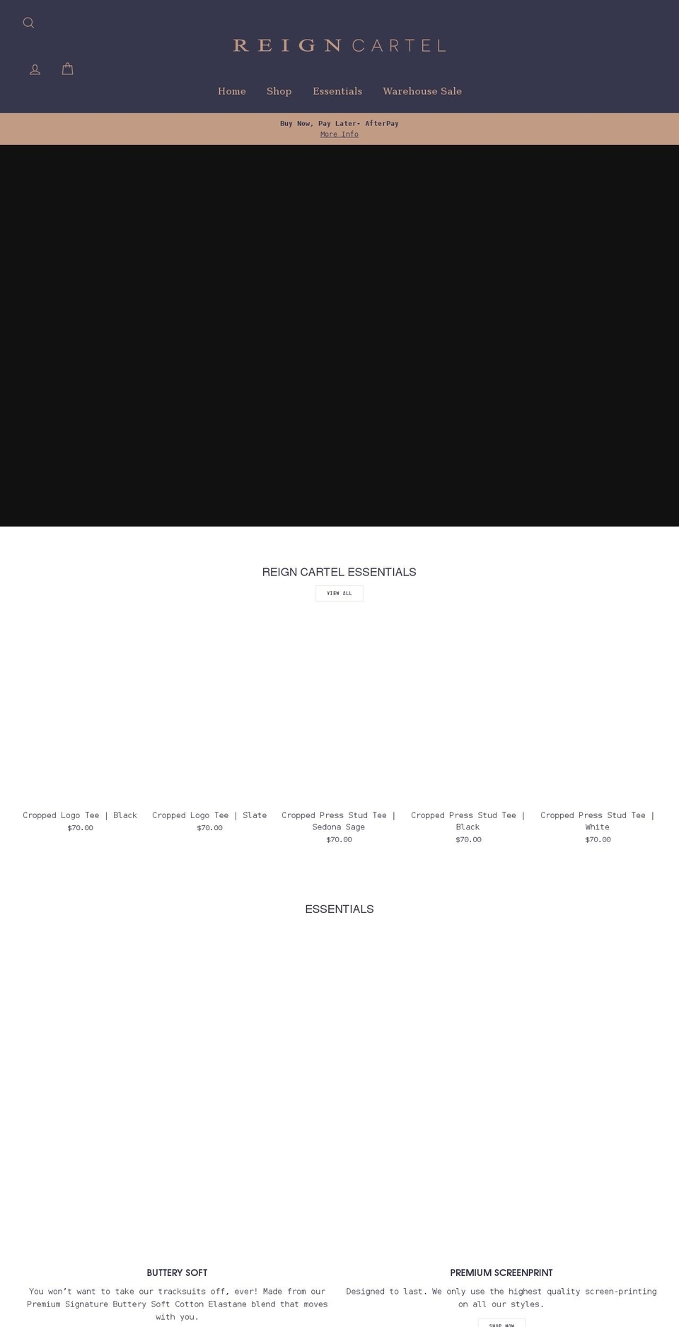 reigncartel.com.au shopify website screenshot