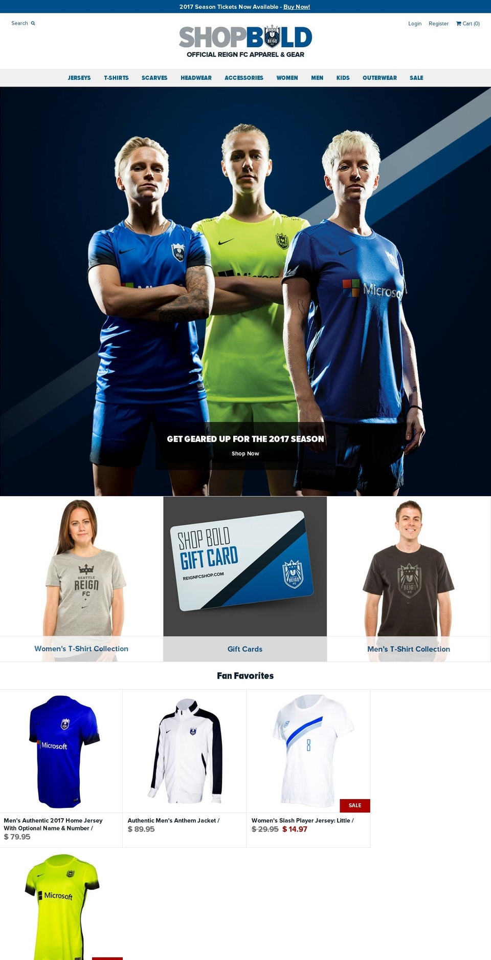 reignfcshop.com shopify website screenshot