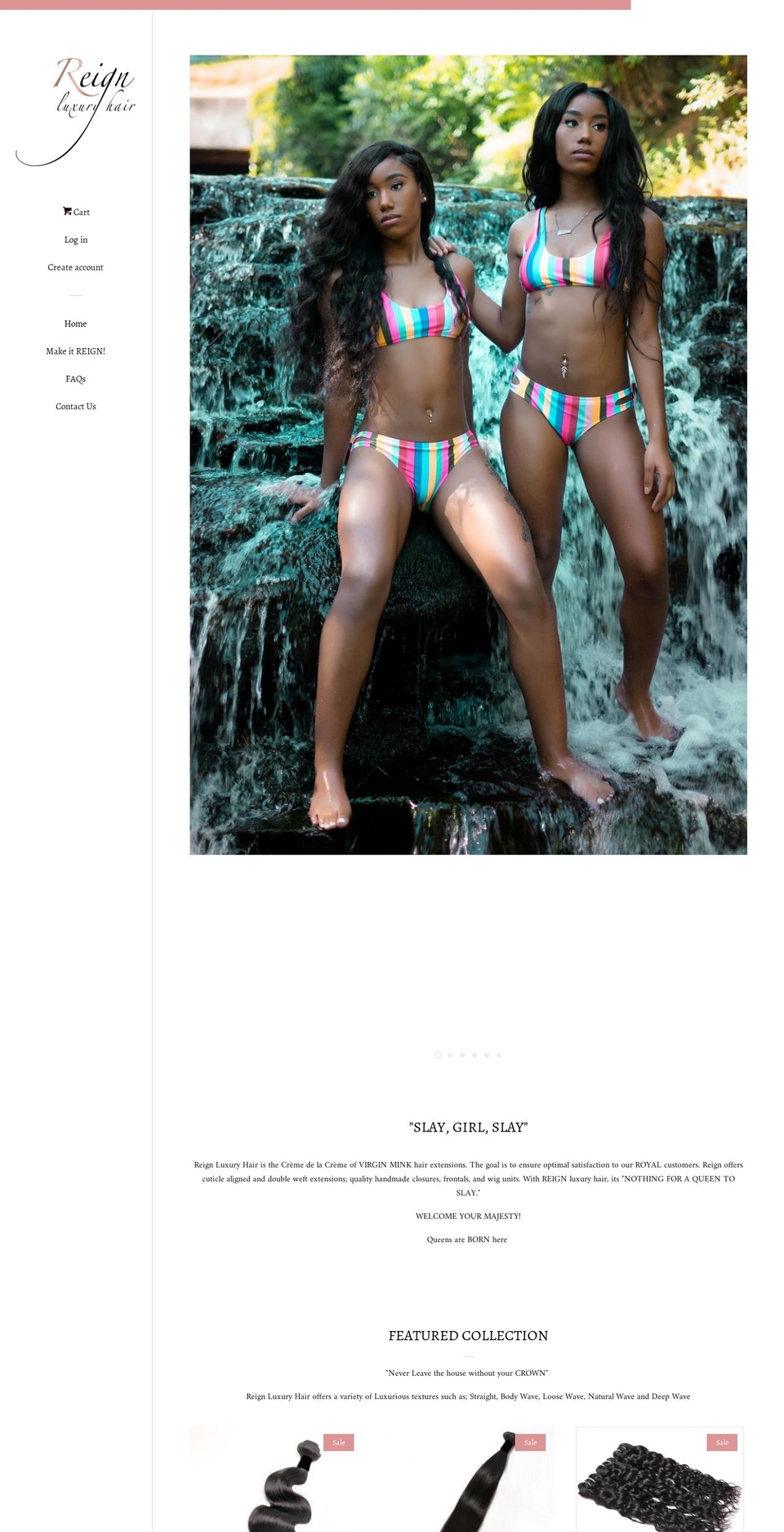 reignluxuryhair.com — Shopify storefront screenshot