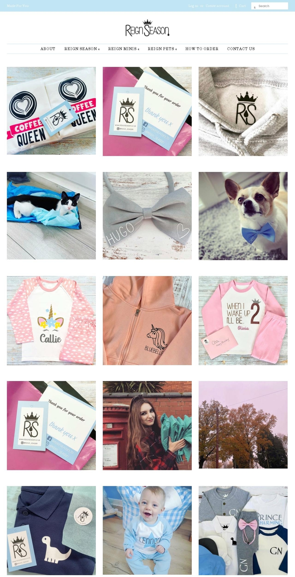 reignseason.co.uk shopify website screenshot