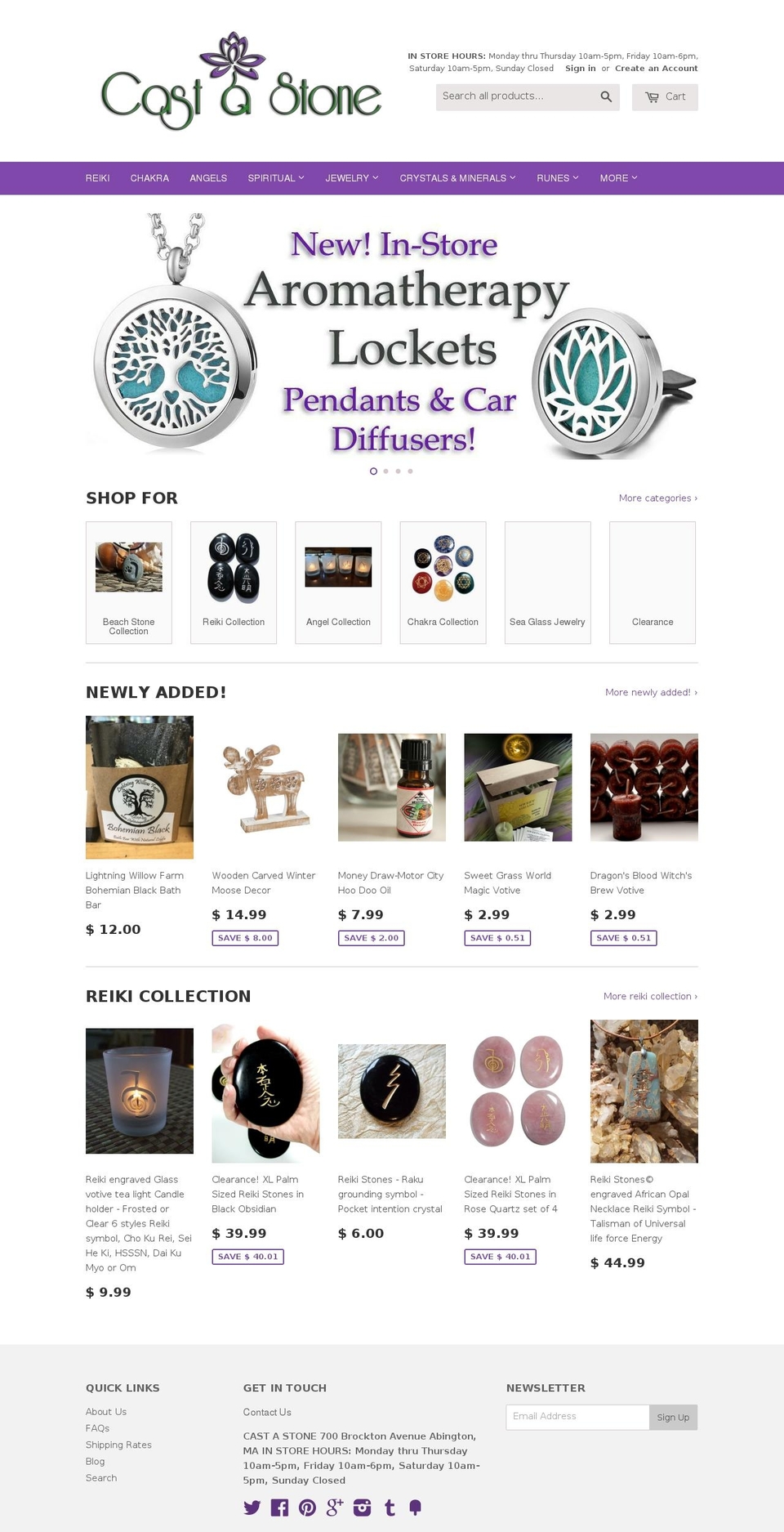 reikistones.com — Shopify storefront screenshot