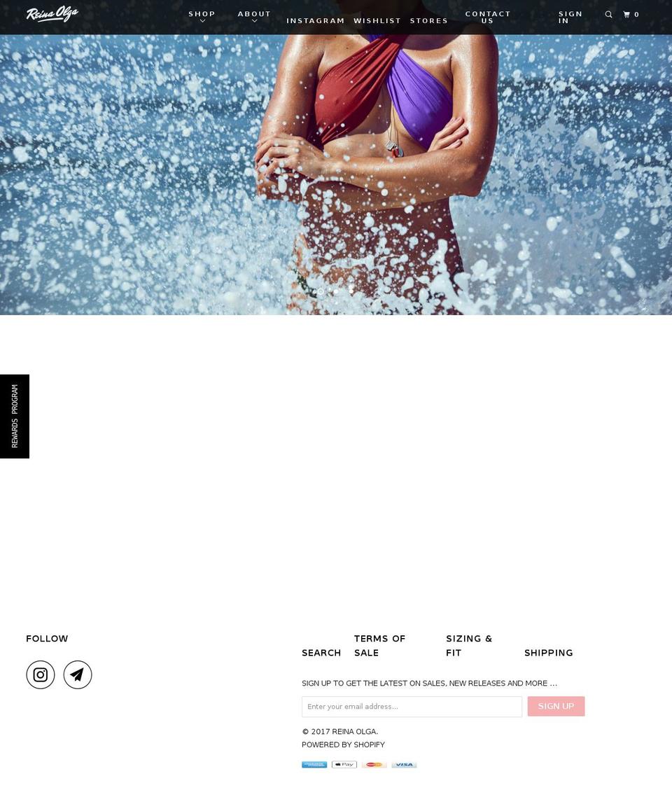 reina-olga.com shopify website screenshot