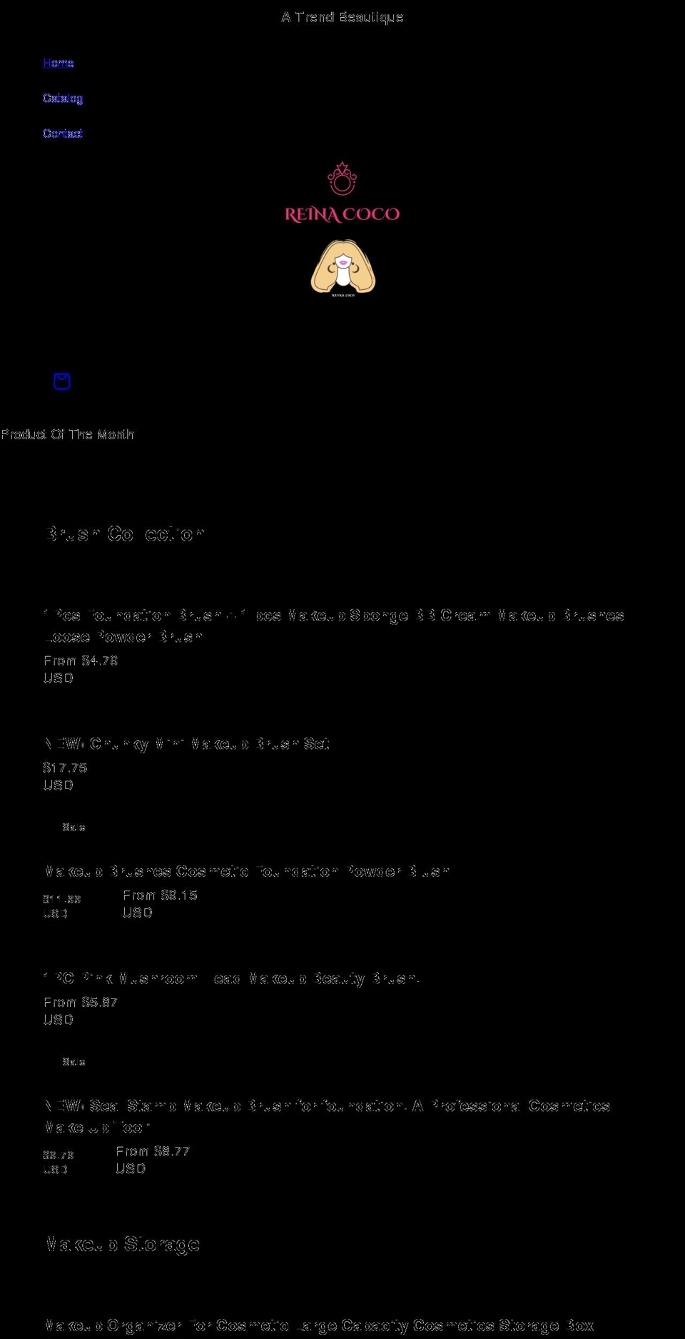 reinacoco.com shopify website screenshot