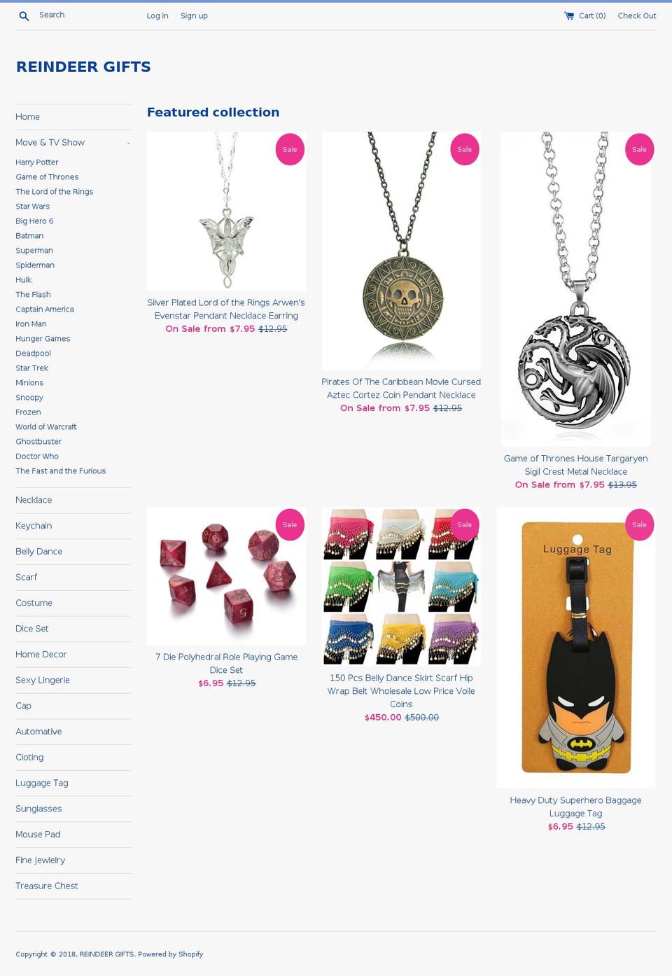 reindeergiftsusa.com — Shopify storefront screenshot