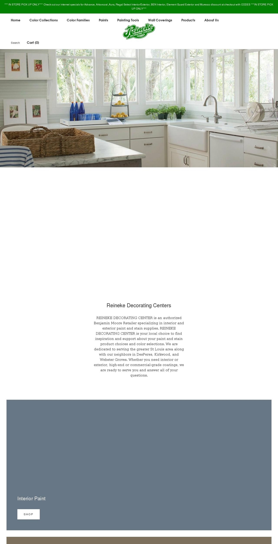 reinekedecorating.com shopify website screenshot