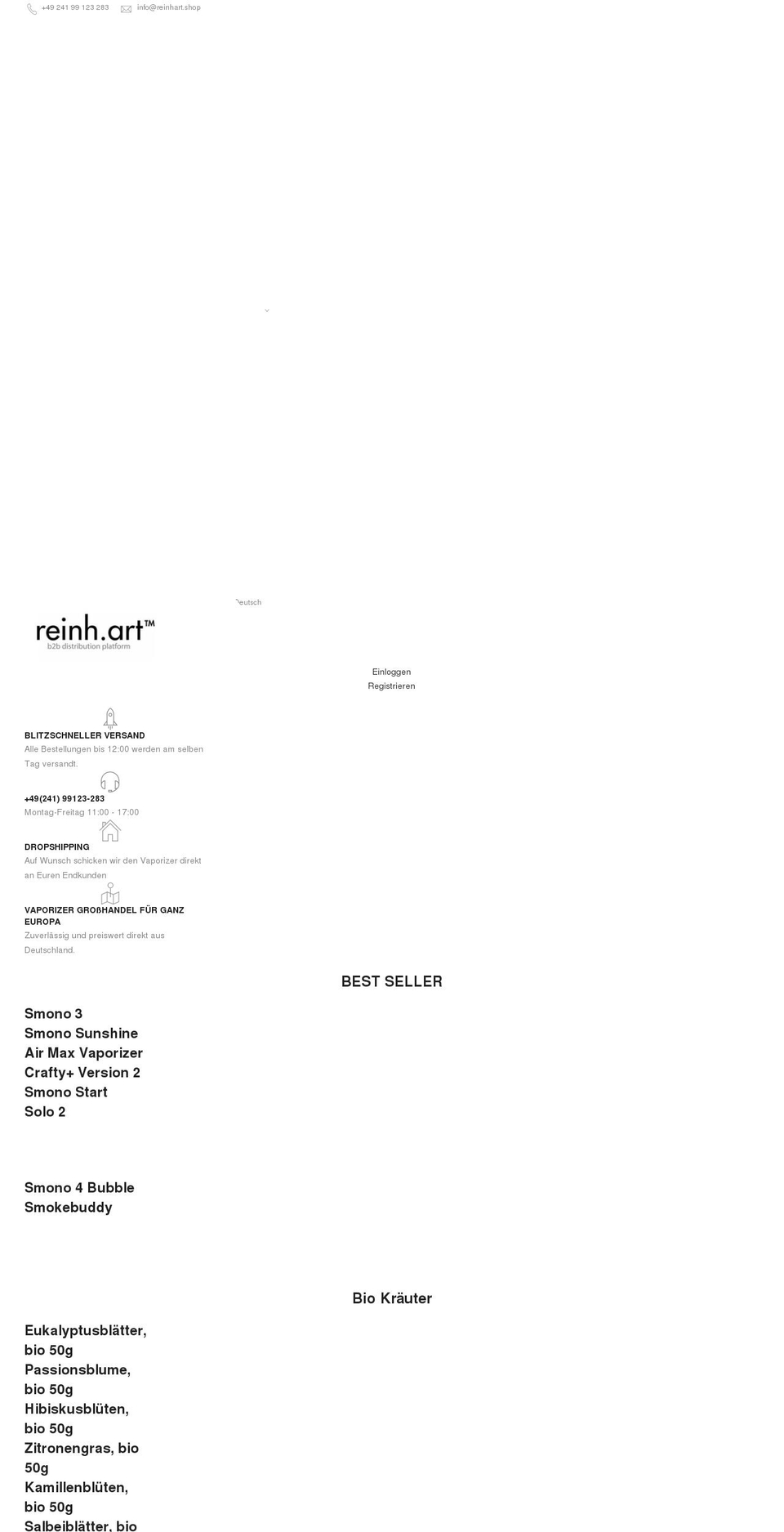 reinh.art shopify website screenshot