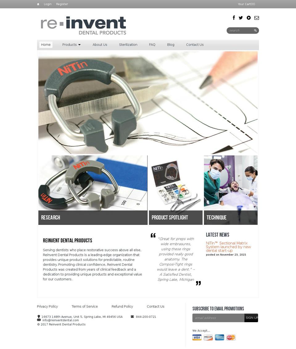 reinventdental.com shopify website screenshot