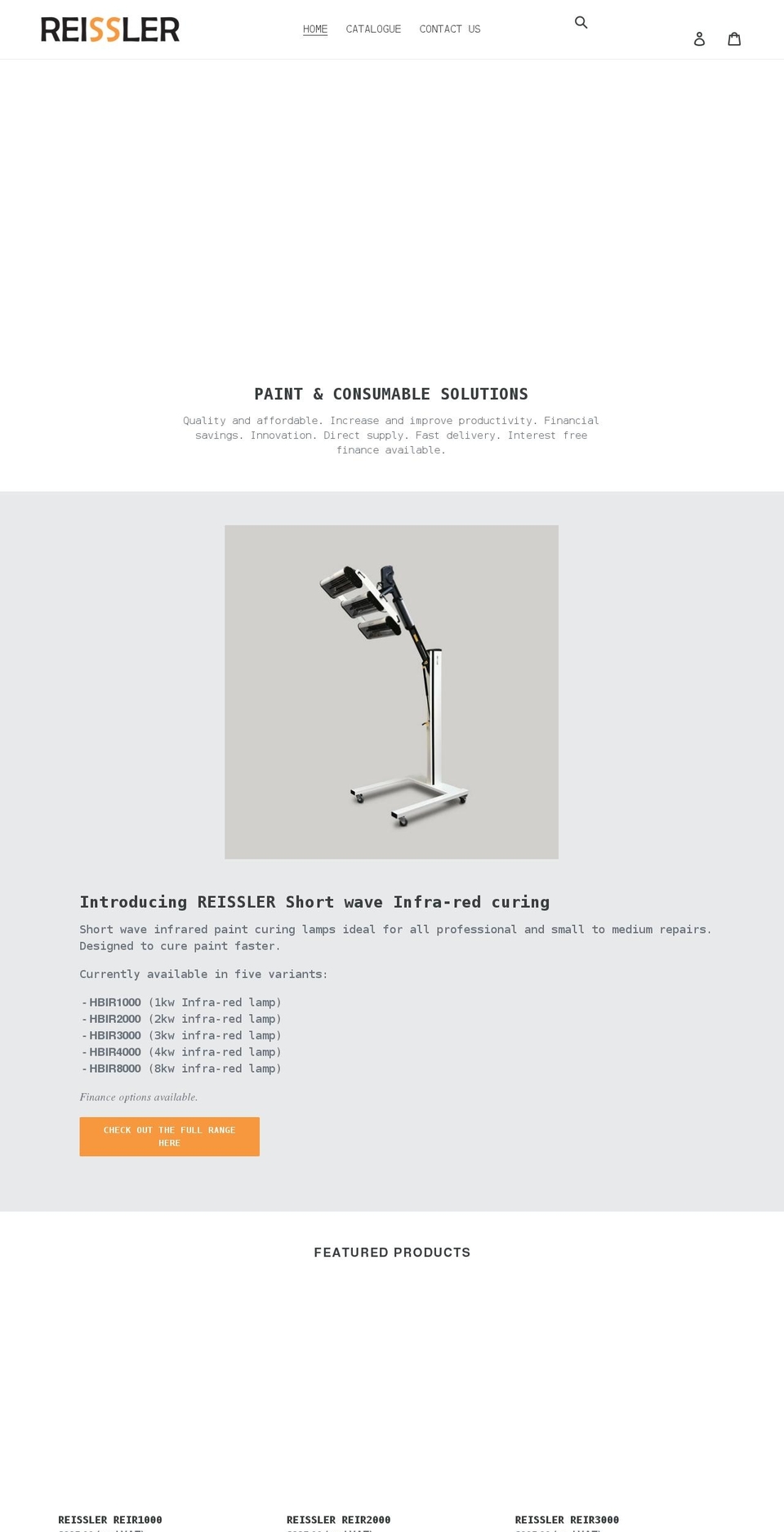 reissler.co.uk shopify website screenshot
