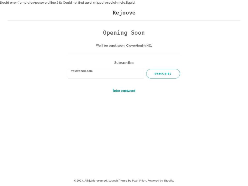 rejoove.co shopify website screenshot