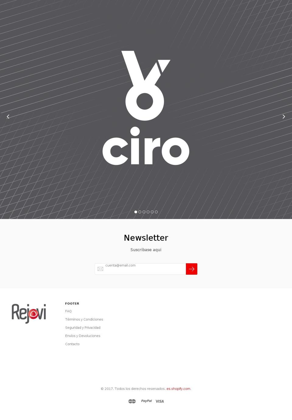 rejovi.com shopify website screenshot