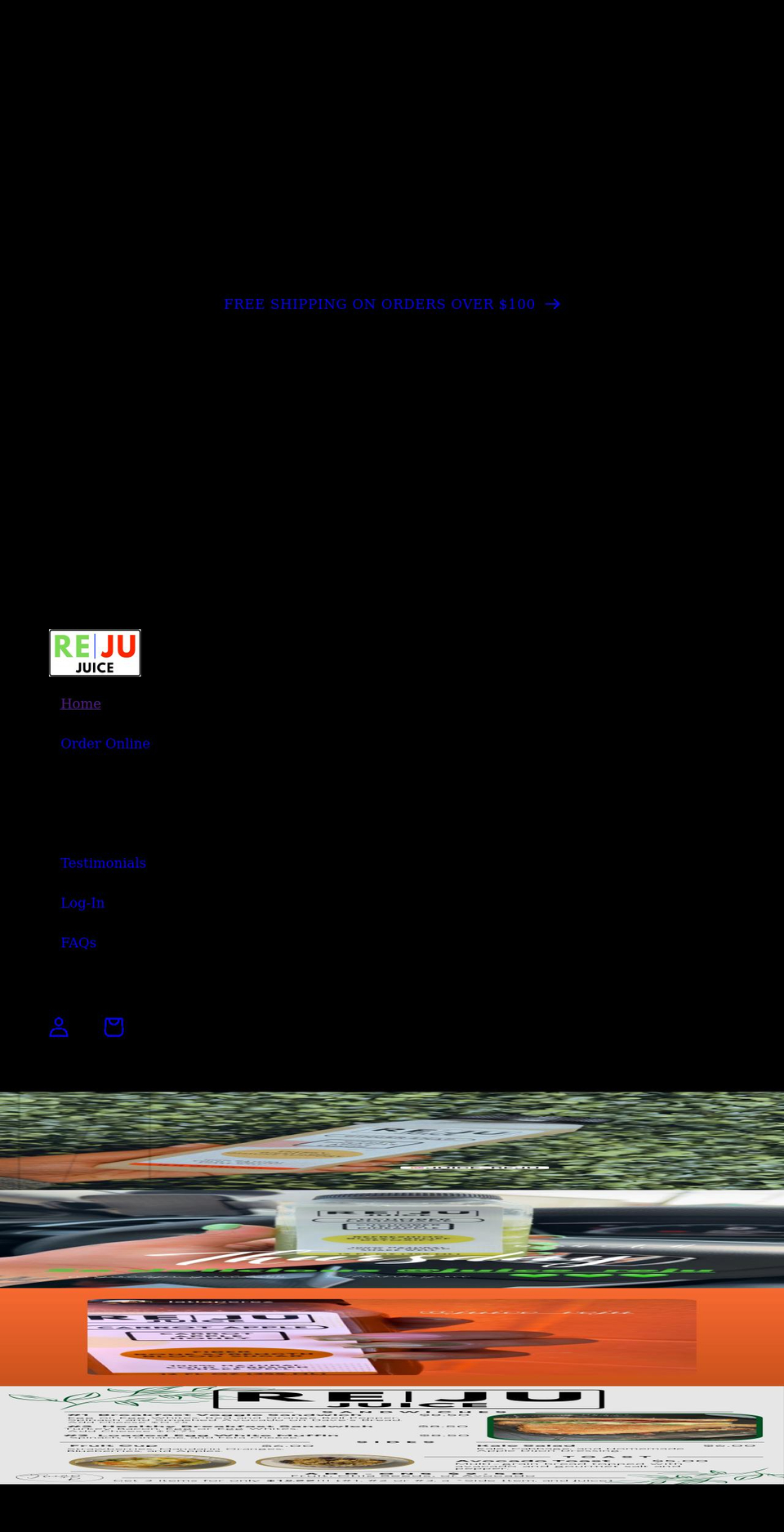 rejujuice.com shopify website screenshot