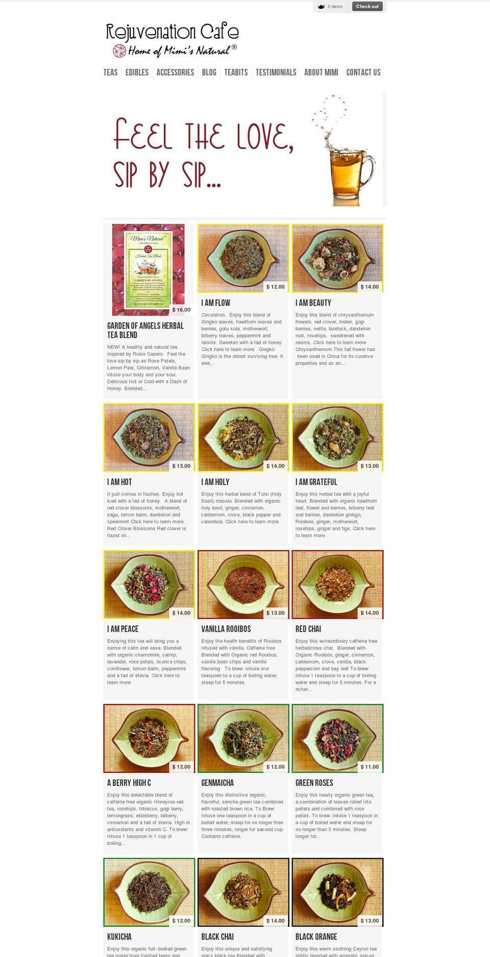 rejuvenationcafe.com shopify website screenshot