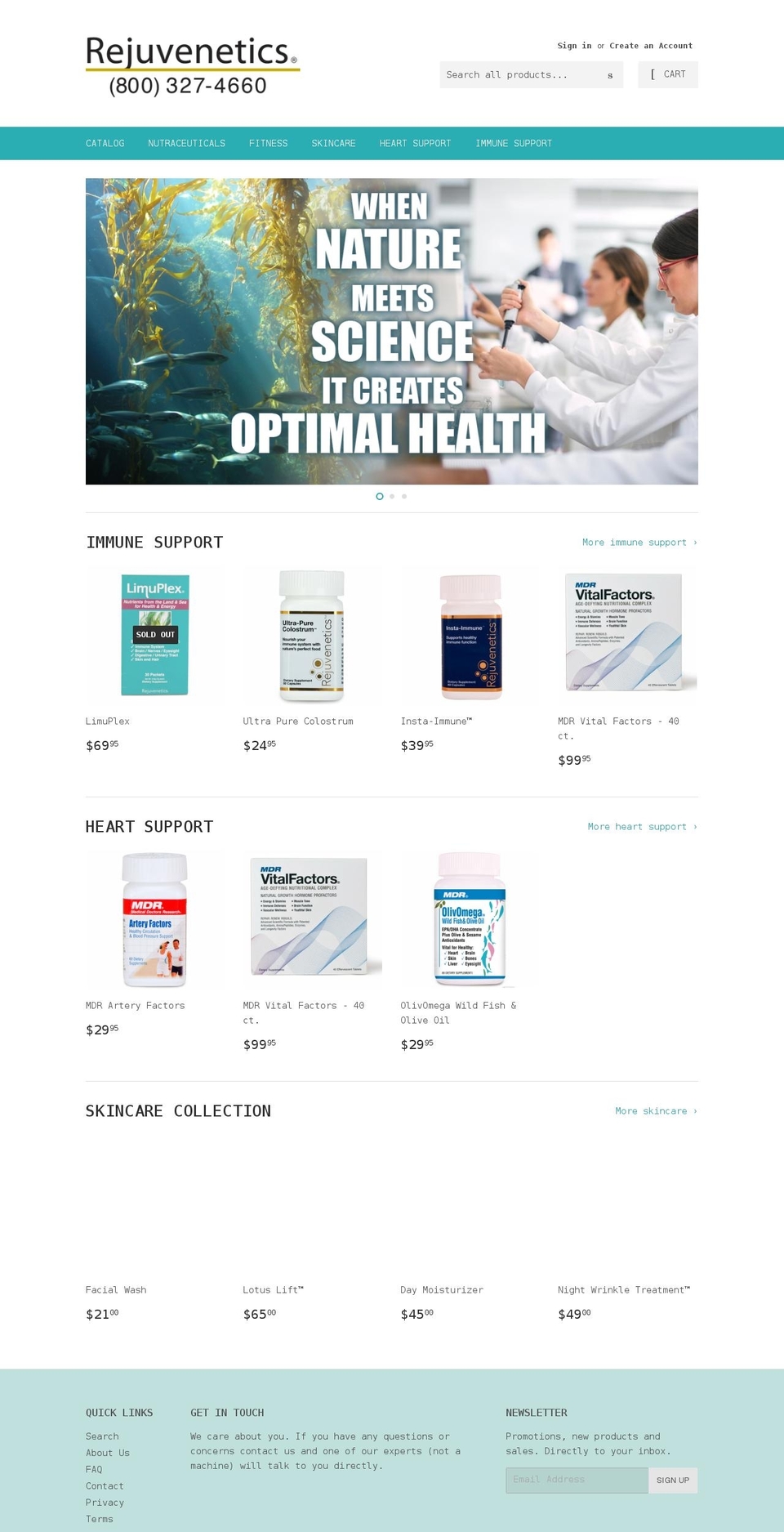 rejuveneticsglobal.com shopify website screenshot