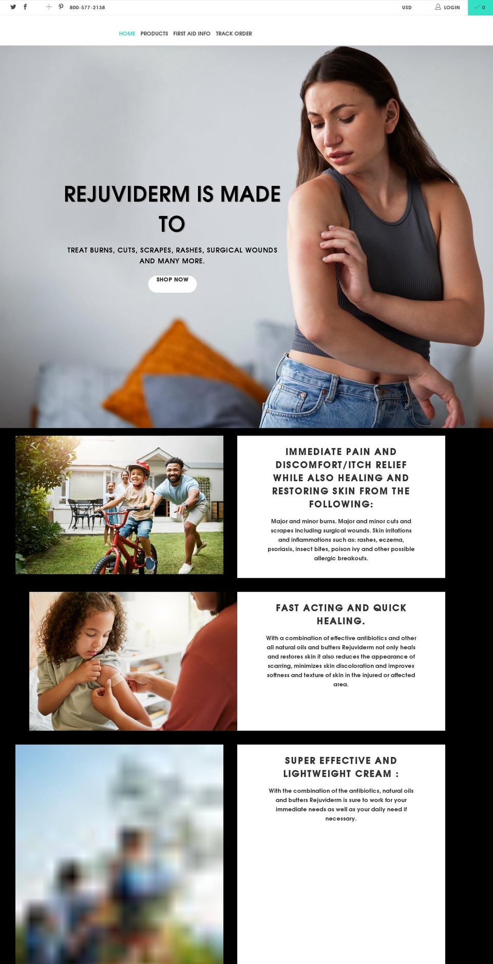 rejuvi-derm.com shopify website screenshot