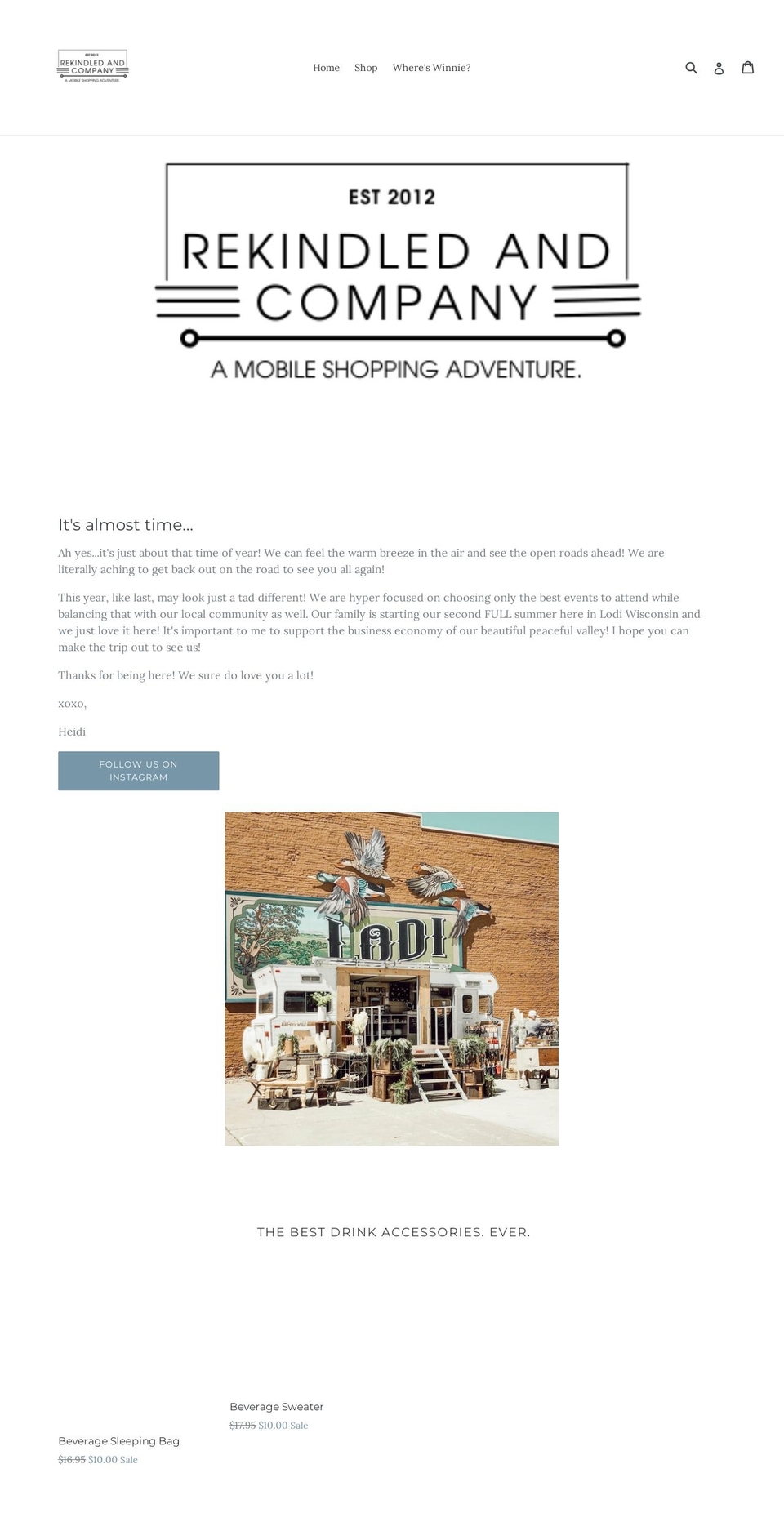 rekindledmadison.com — Shopify storefront screenshot