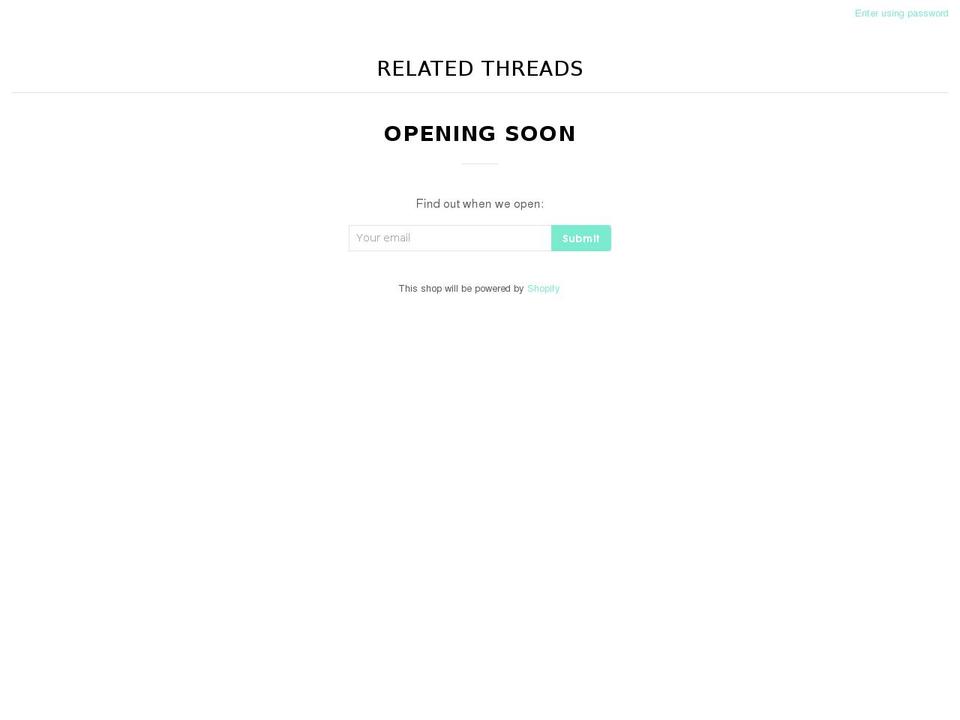 relatedthreads.com shopify website screenshot