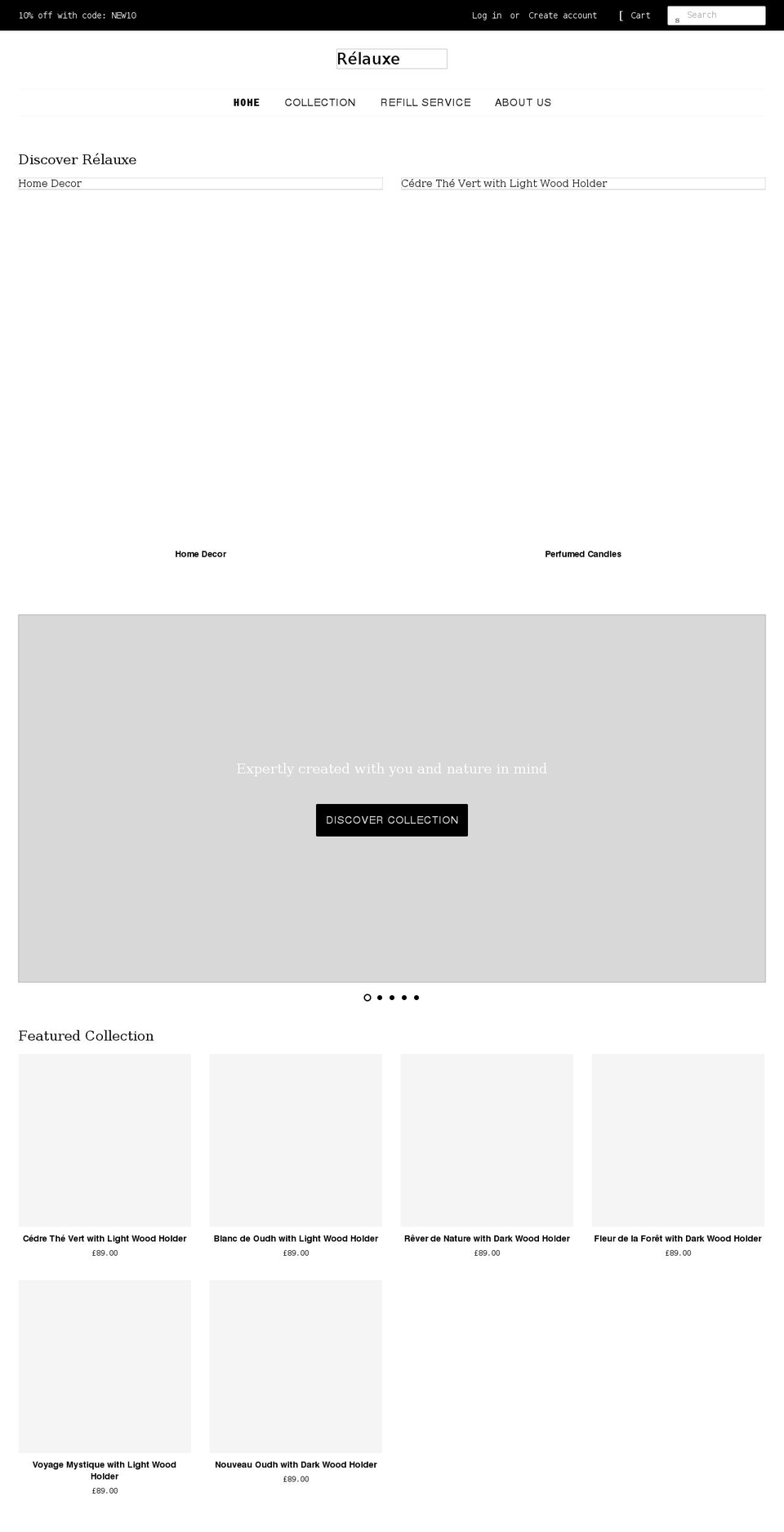 relauxe.com shopify website screenshot