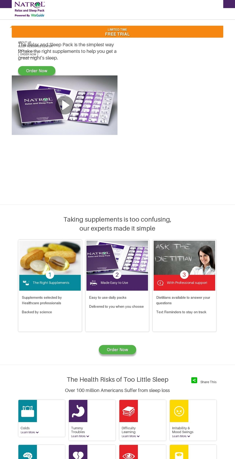 relaxandsleep.com shopify website screenshot